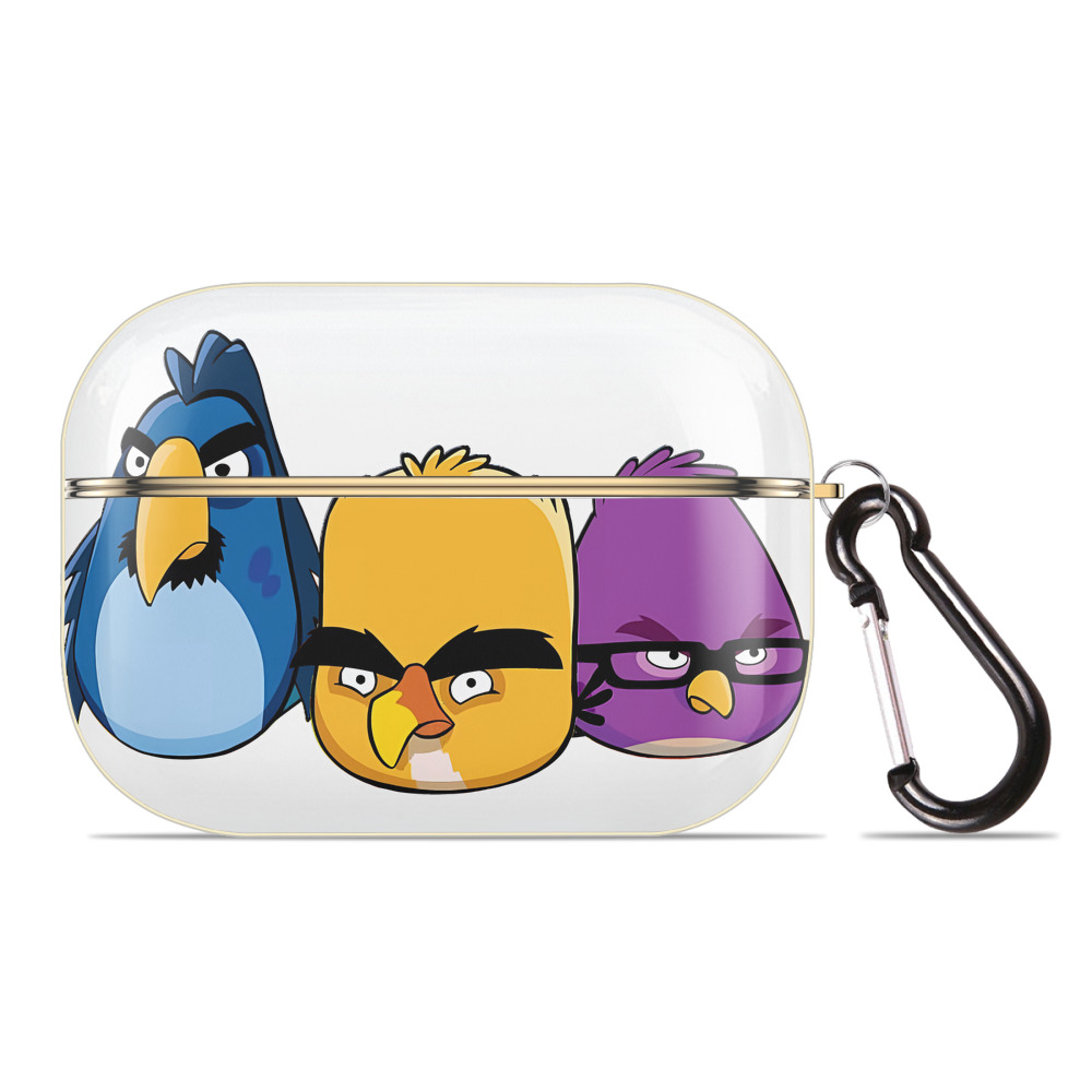 （画像用） Angry Birds アングリーバード 【AirPods Pro用】ハードシェル保護ケース｜耐衝撃・防指紋・カラビナ付き商品仕様