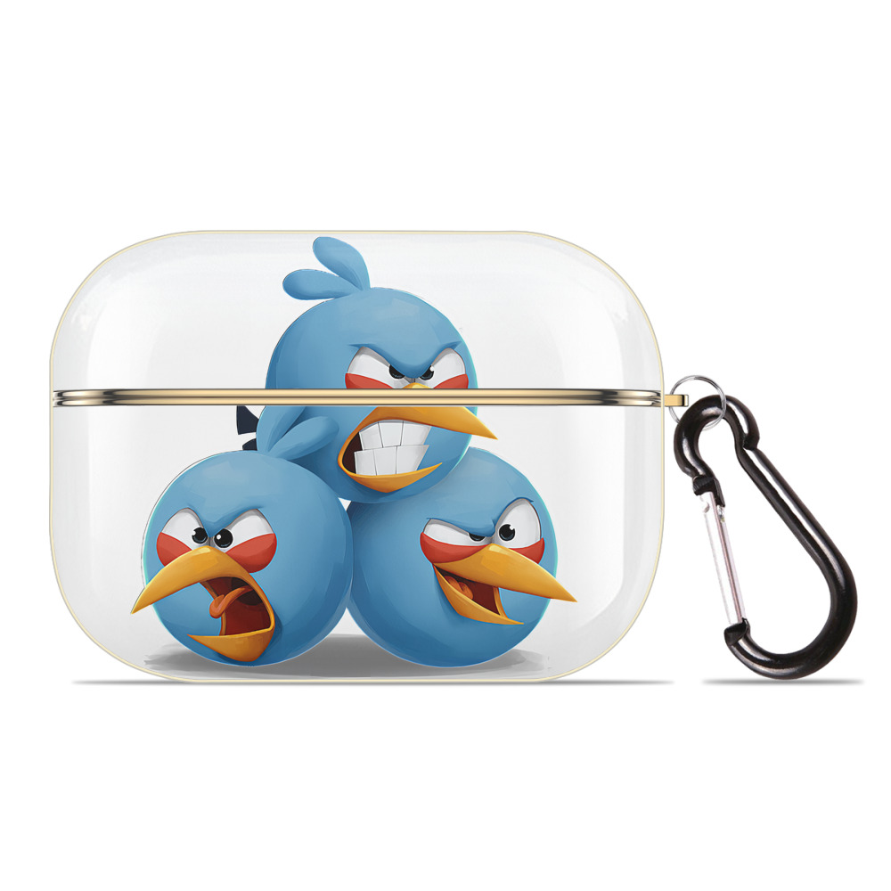 （画像用） Angry Birds アングリーバード 【AirPods Pro用】ハードシェル保護ケース｜耐衝撃・防指紋・カラビナ付き商品仕様