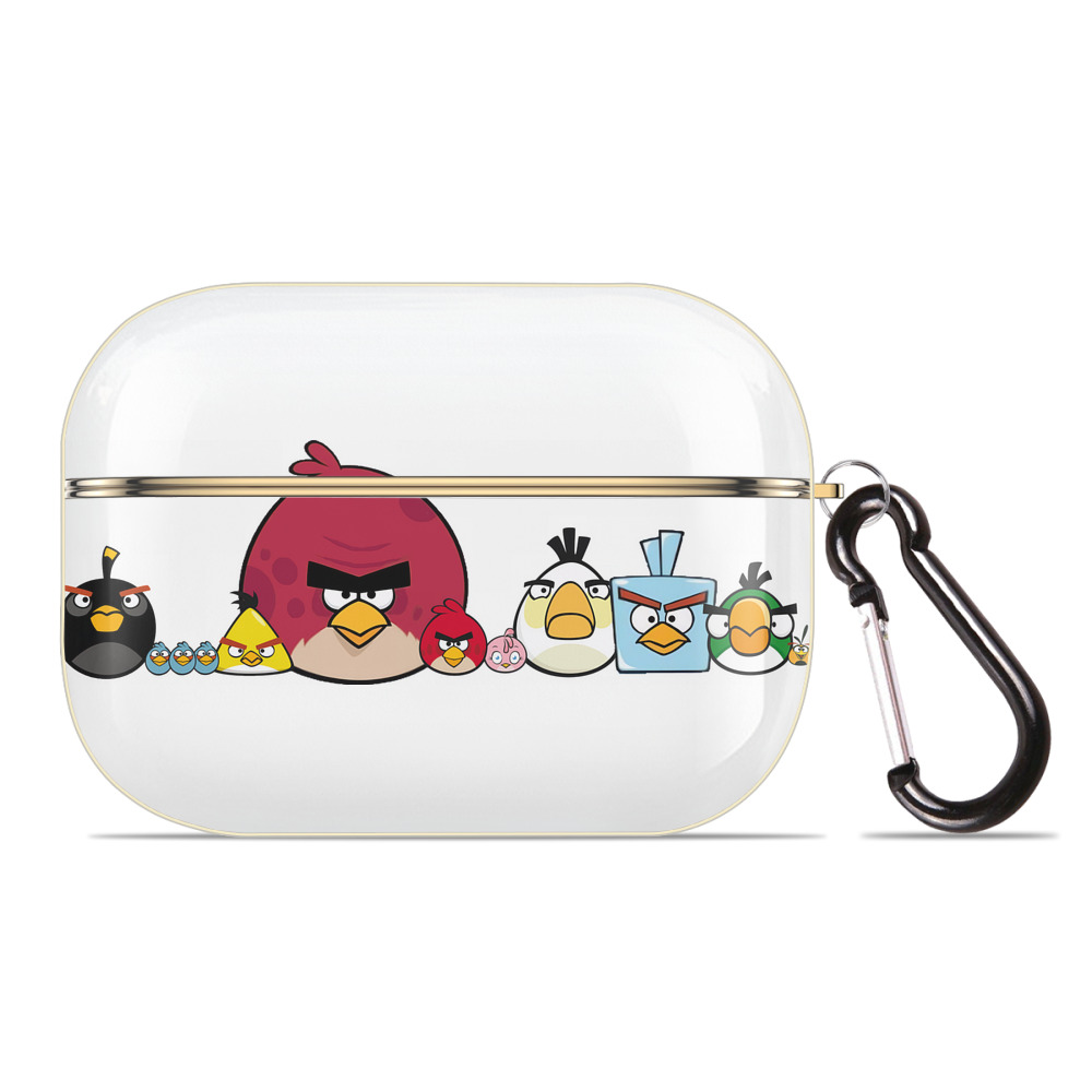 （画像用） Angry Birds アングリーバード 【AirPods Pro用】ハードシェル保護ケース｜耐衝撃・防指紋・カラビナ付き商品仕様