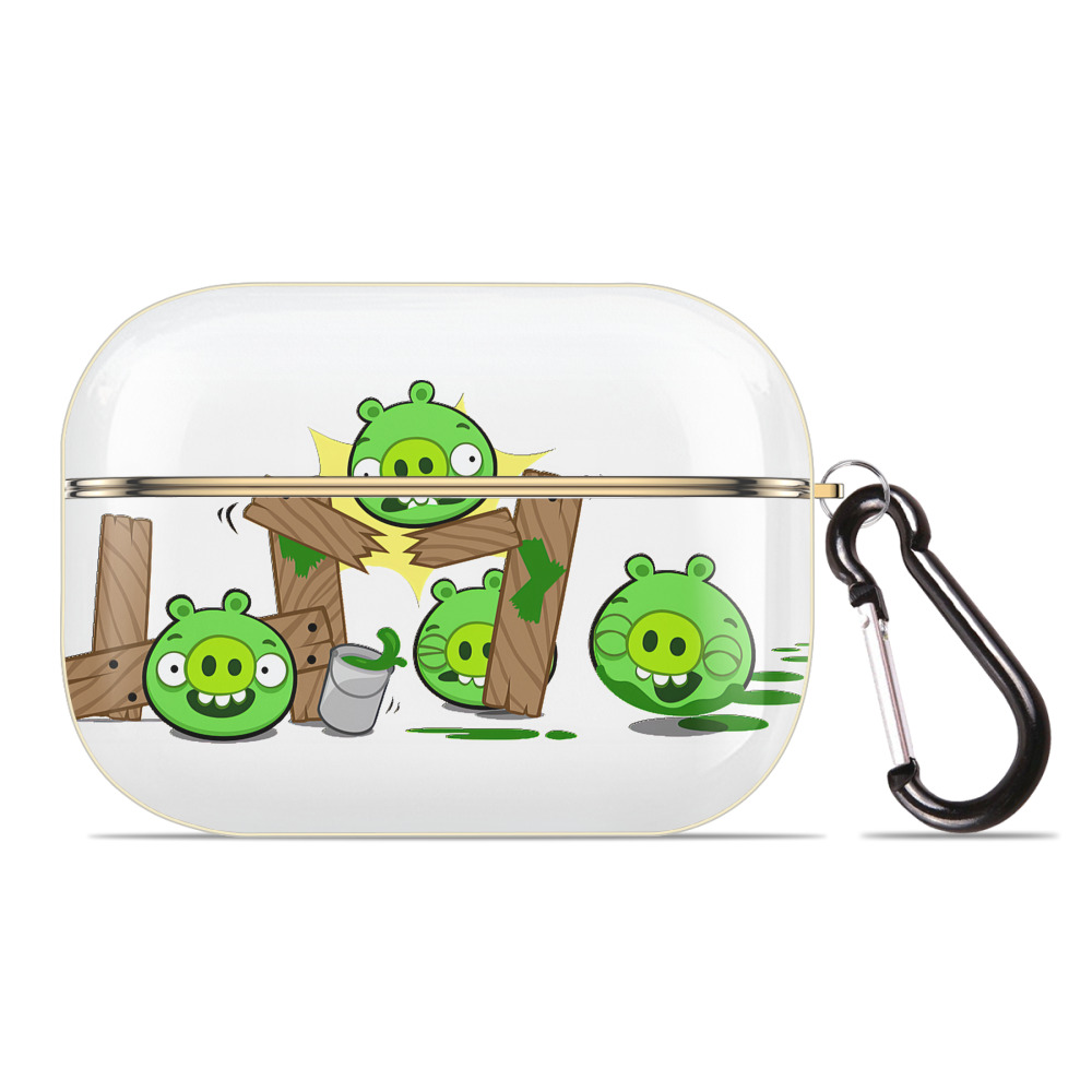 （画像用） Angry Birds アングリーバード 【AirPods Pro用】ハードシェル保護ケース｜耐衝撃・防指紋・カラビナ付き商品仕様
