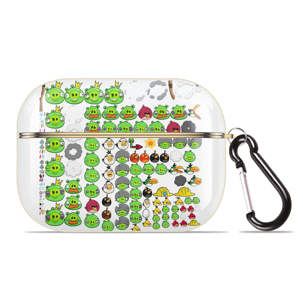 （画像用） Angry Birds アングリーバード 【AirPods Pro用】ハードシェル保護ケース｜耐衝撃・防指紋・カラビナ付き商品仕様