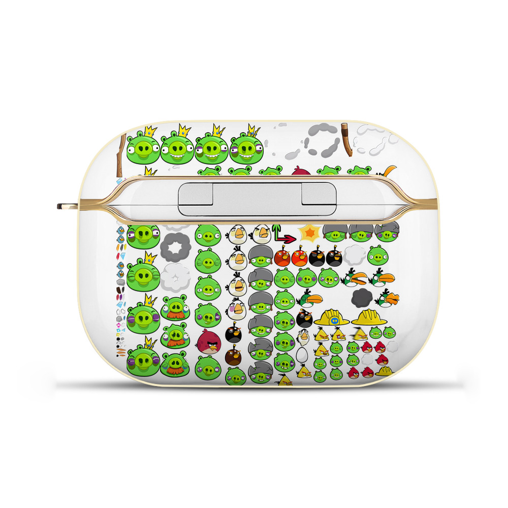 （画像用） Angry Birds アングリーバード 【AirPods Pro用】ハードシェル保護ケース｜耐衝撃・防指紋・カラビナ付き商品仕様