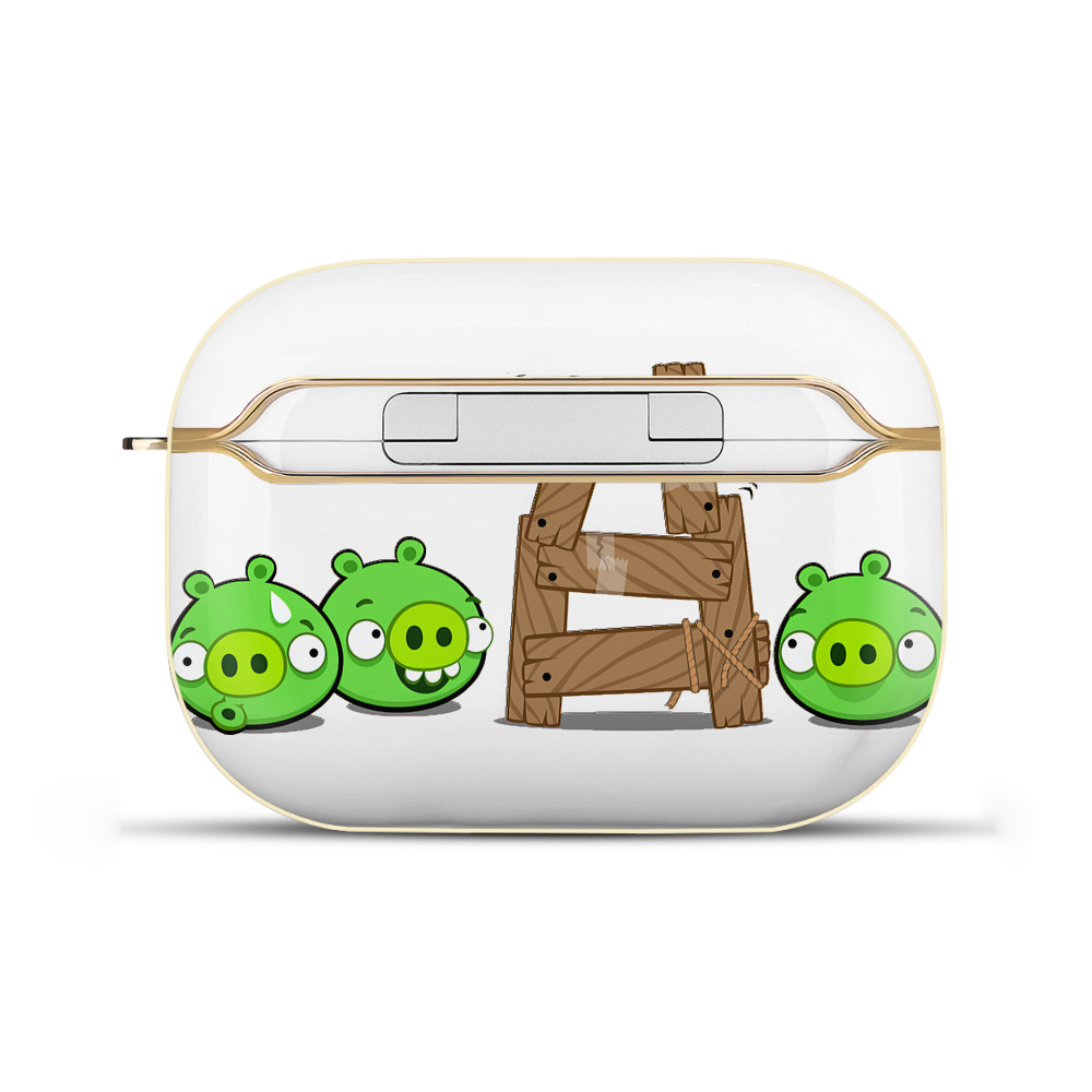 （画像用） Angry Birds アングリーバード 【AirPods Pro用】ハードシェル保護ケース｜耐衝撃・防指紋・カラビナ付き商品仕様