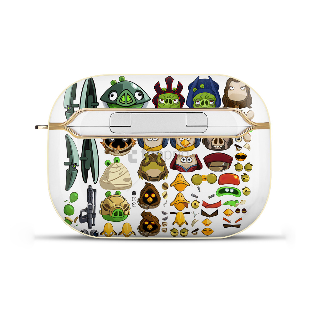 （画像用） Angry Birds アングリーバード 【AirPods Pro用】ハードシェル保護ケース｜耐衝撃・防指紋・カラビナ付き商品仕様