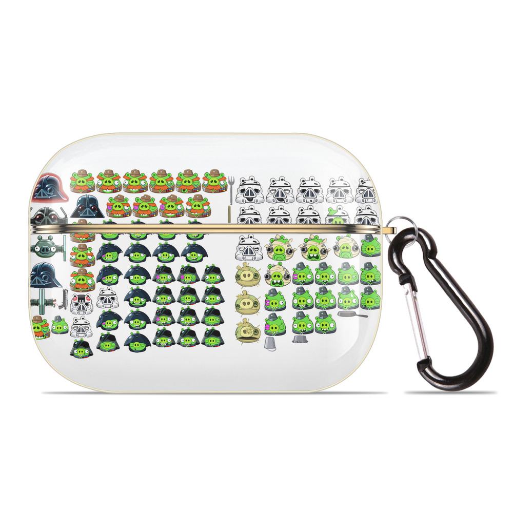 （画像用） Angry Birds アングリーバード 【AirPods Pro用】ハードシェル保護ケース｜耐衝撃・防指紋・カラビナ付き商品仕様