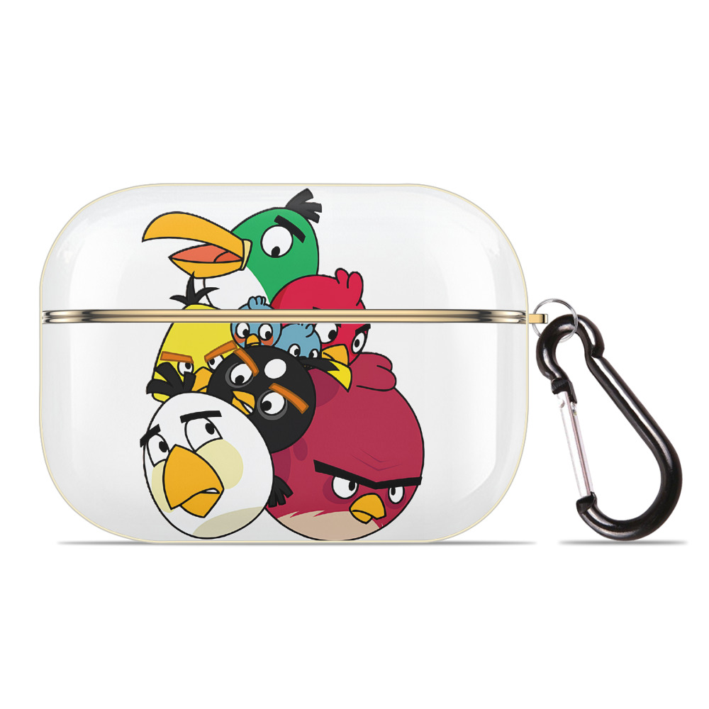 （画像用） Angry Birds アングリーバード 【AirPods Pro用】ハードシェル保護ケース｜耐衝撃・防指紋・カラビナ付き商品仕様