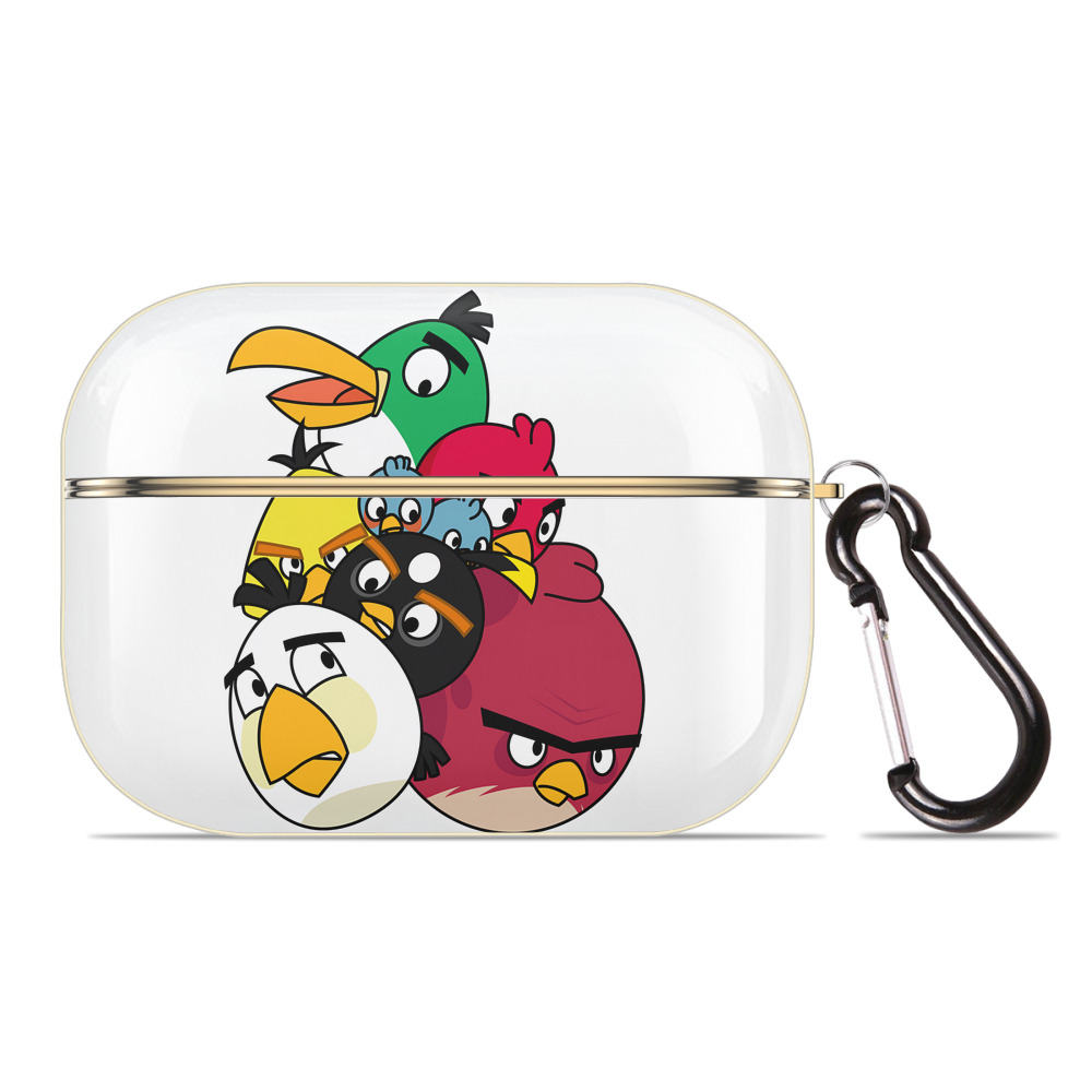 （画像用） Angry Birds アングリーバード 【AirPods Pro用】ハードシェル保護ケース｜耐衝撃・防指紋・カラビナ付き商品仕様