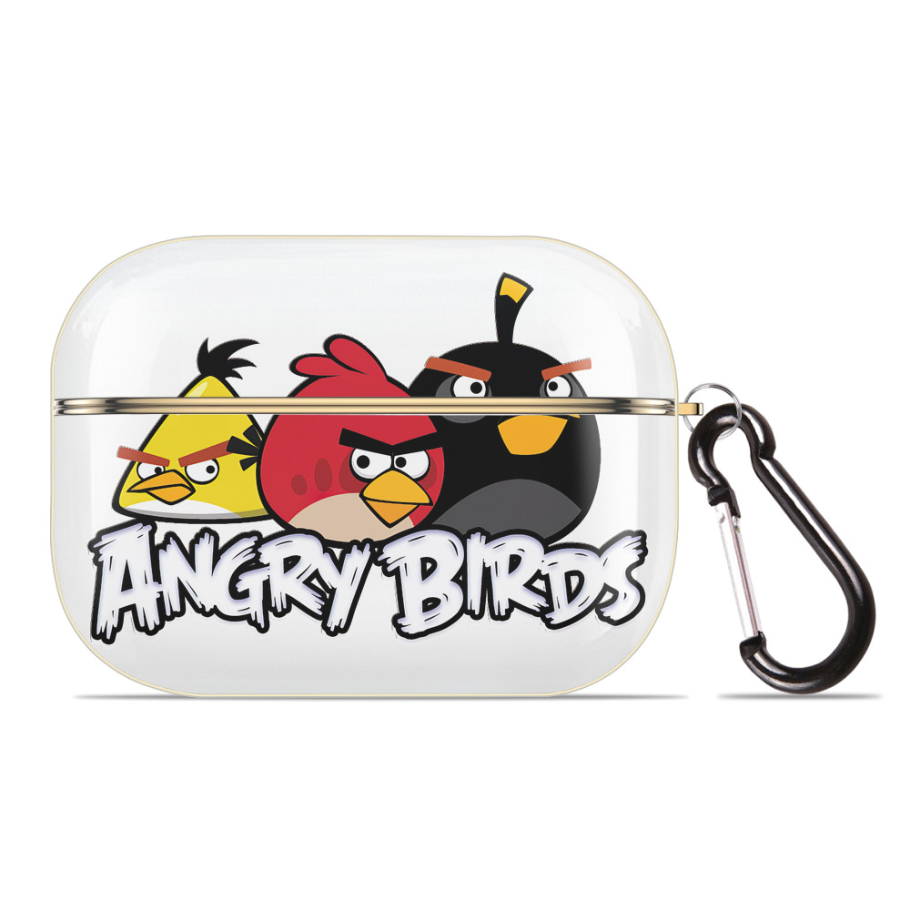 （画像用） Angry Birds アングリーバード 【AirPods Pro用】ハードシェル保護ケース｜耐衝撃・防指紋・カラビナ付き商品仕様