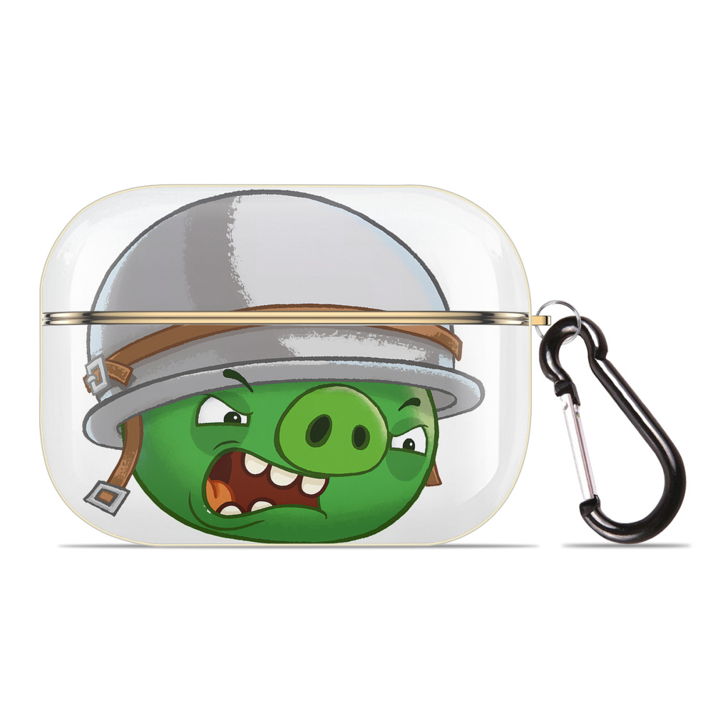 （画像用） Angry Birds アングリーバード 【AirPods Pro用】ハードシェル保護ケース｜耐衝撃・防指紋・カラビナ付き商品仕様