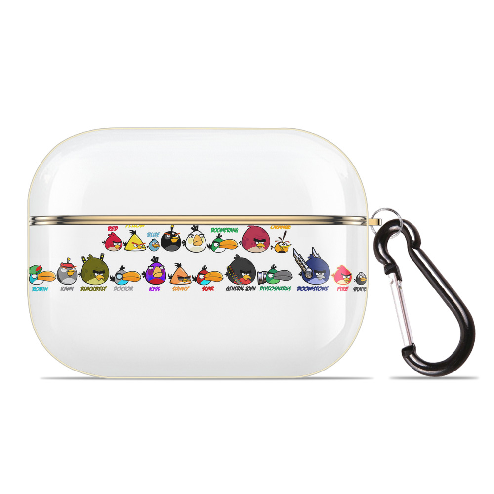 （画像用） Angry Birds アングリーバード 【AirPods Pro用】ハードシェル保護ケース｜耐衝撃・防指紋・カラビナ付き商品仕様