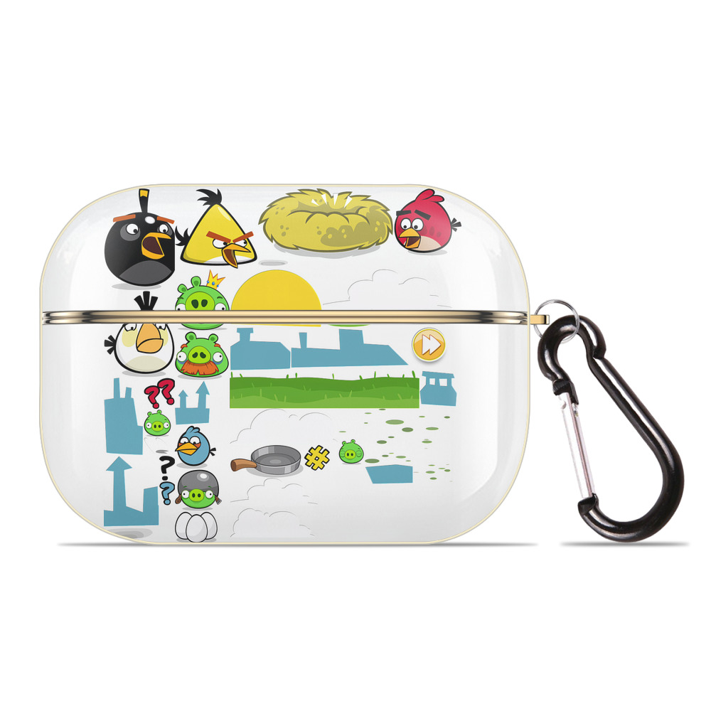 （画像用） Angry Birds アングリーバード 【AirPods Pro用】ハードシェル保護ケース｜耐衝撃・防指紋・カラビナ付き商品仕様