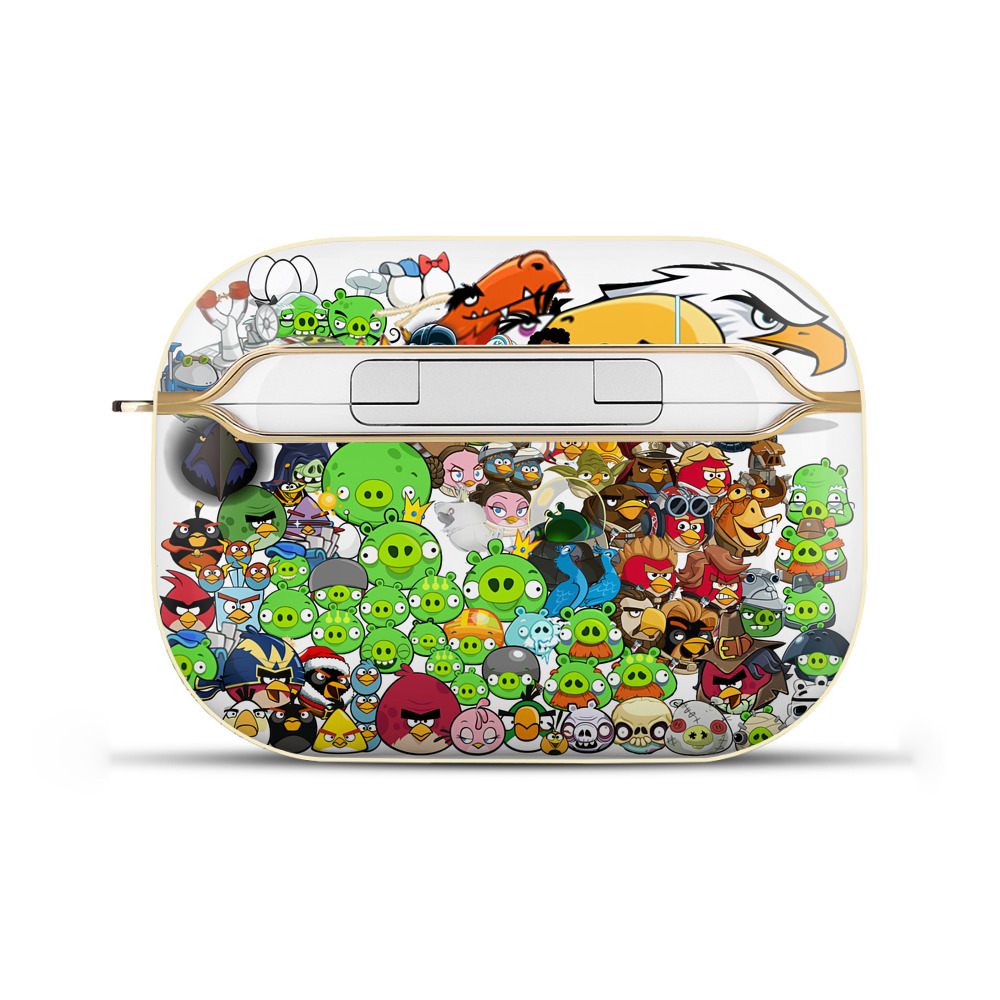 （画像用） Angry Birds アングリーバード 【AirPods Pro用】ハードシェル保護ケース｜耐衝撃・防指紋・カラビナ付き商品仕様