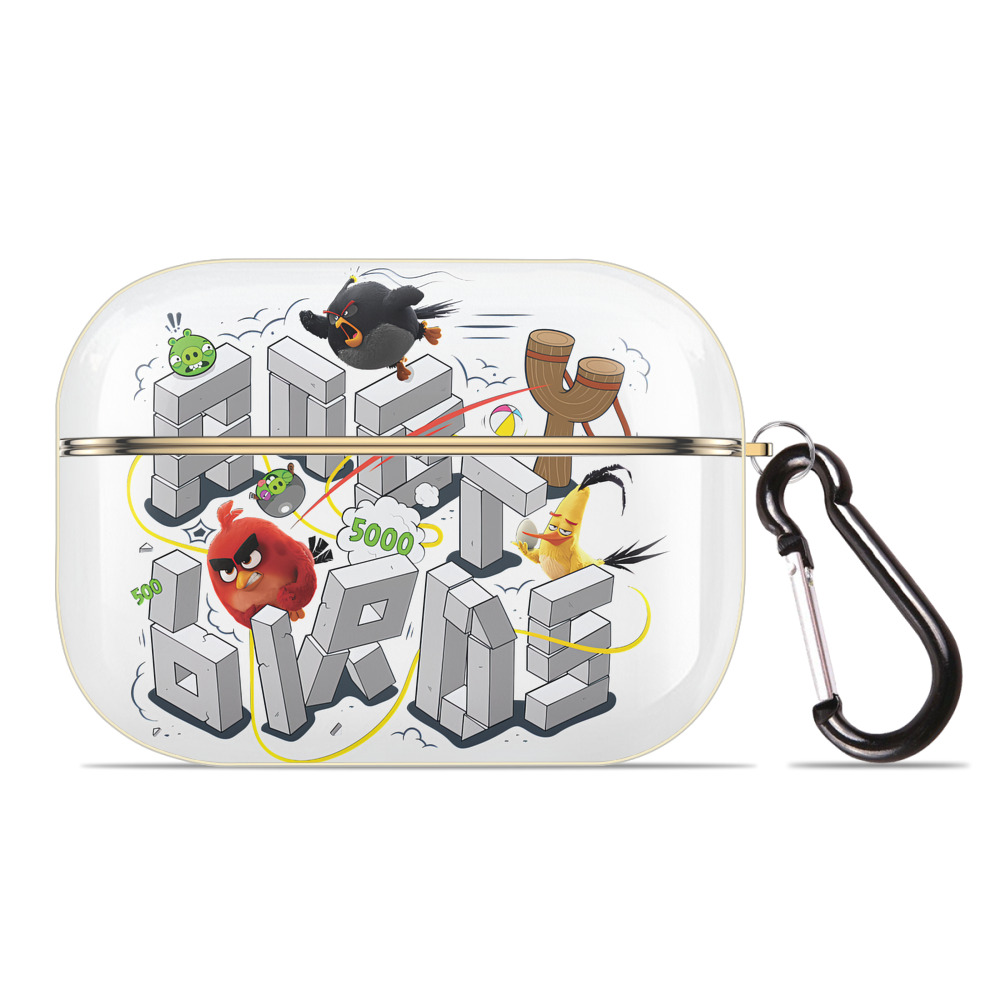 （画像用） Angry Birds アングリーバード 【AirPods Pro用】ハードシェル保護ケース｜耐衝撃・防指紋・カラビナ付き商品仕様