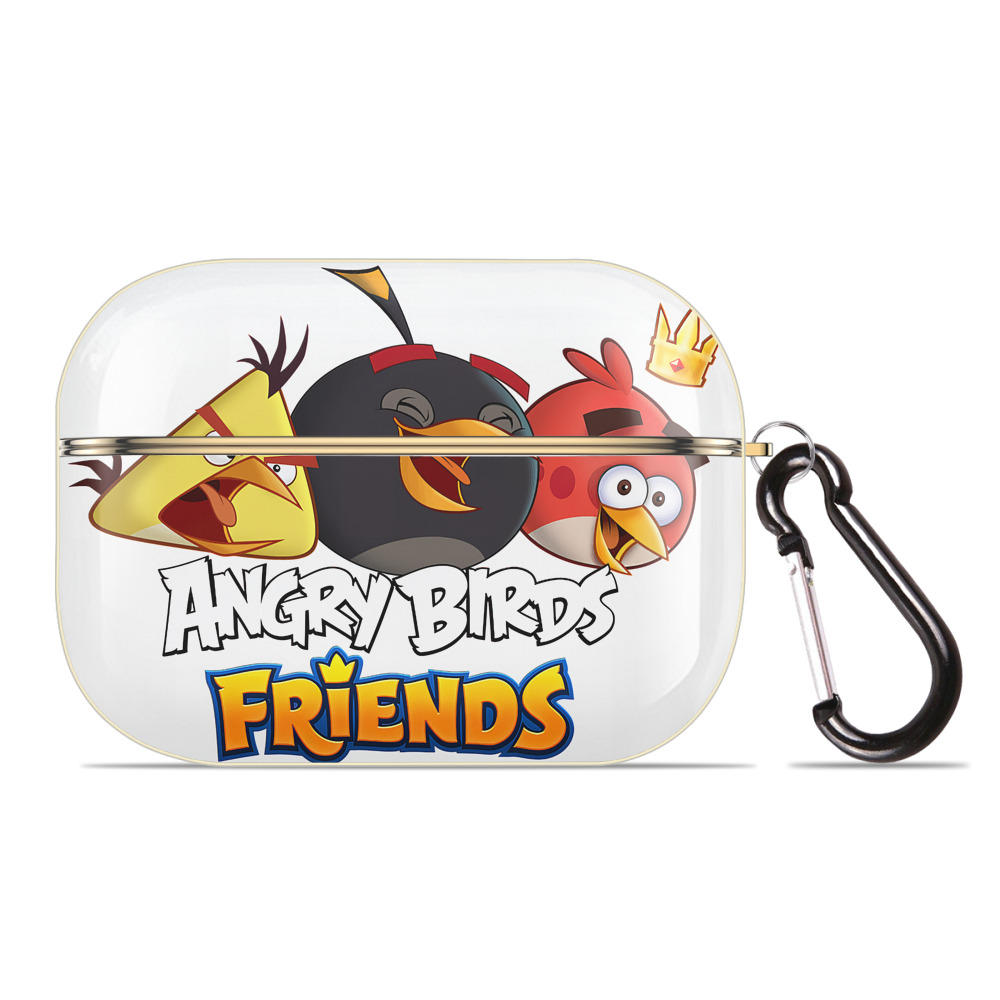 （画像用） Angry Birds アングリーバード 【AirPods Pro用】ハードシェル保護ケース｜耐衝撃・防指紋・カラビナ付き商品仕様