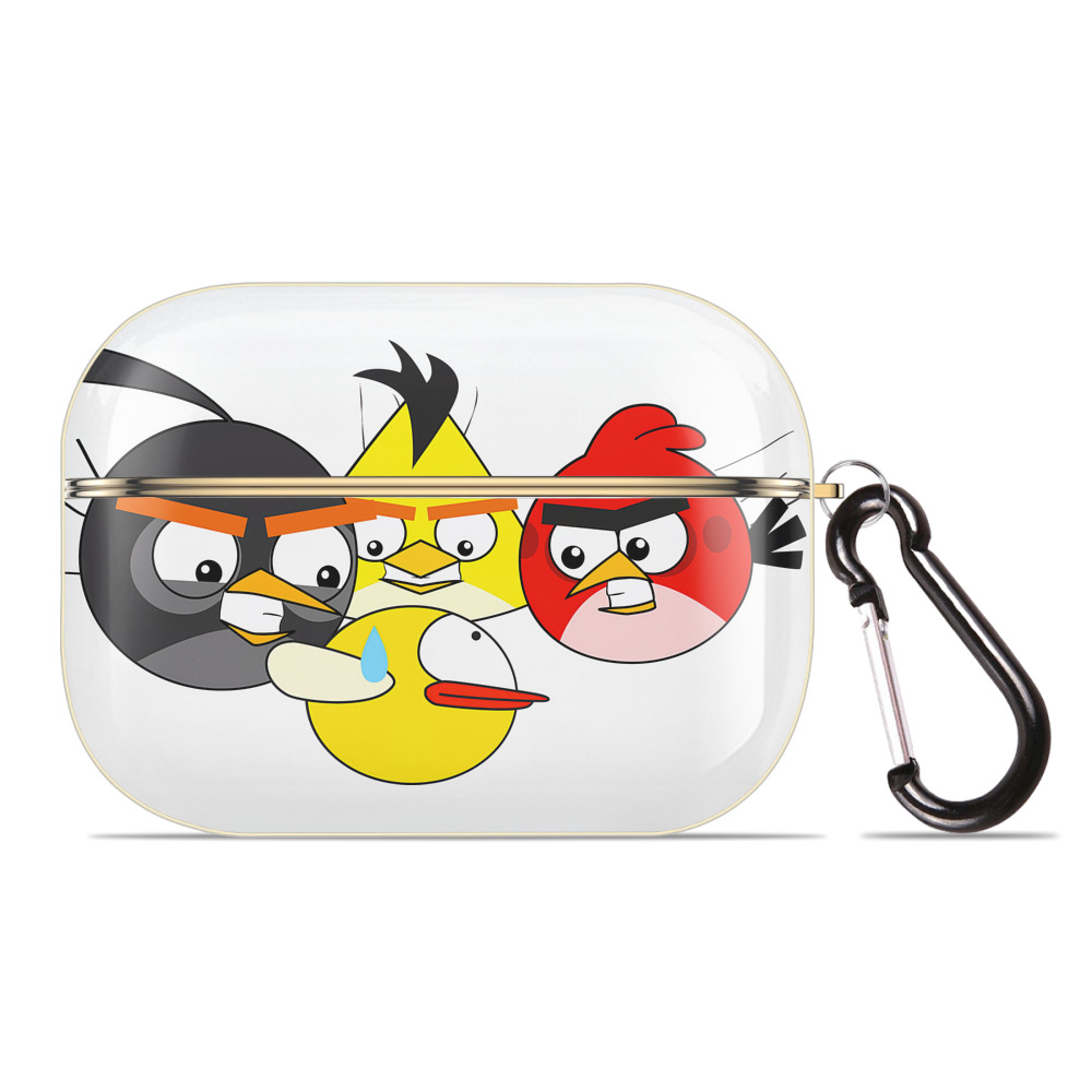 （画像用） Angry Birds アングリーバード 【AirPods Pro用】ハードシェル保護ケース｜耐衝撃・防指紋・カラビナ付き商品仕様