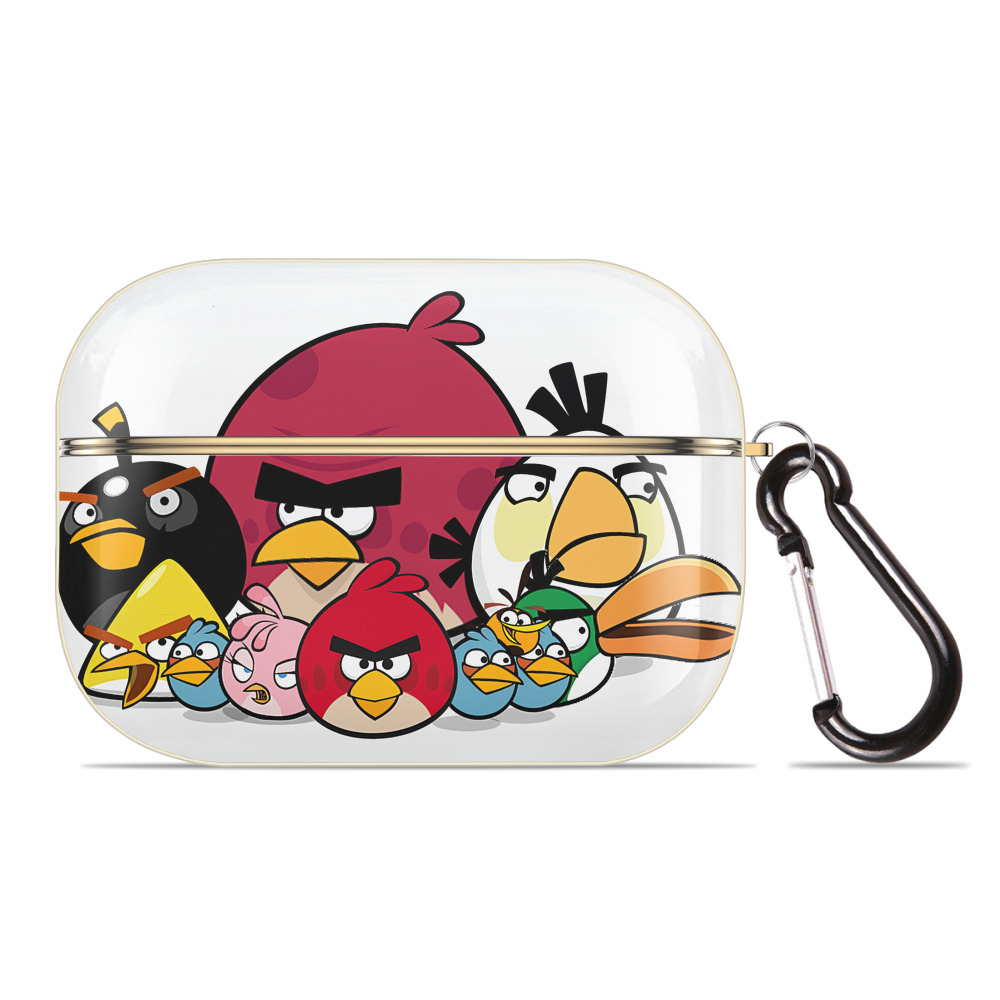 （画像用） Angry Birds アングリーバード 【AirPods Pro用】ハードシェル保護ケース｜耐衝撃・防指紋・カラビナ付き商品仕様