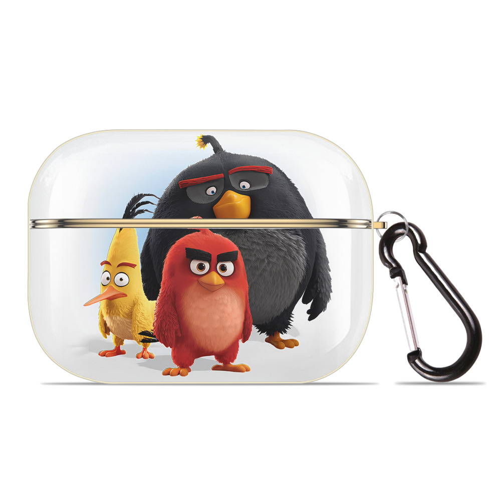 （画像用） Angry Birds アングリーバード 【AirPods Pro用】ハードシェル保護ケース｜耐衝撃・防指紋・カラビナ付き商品仕様