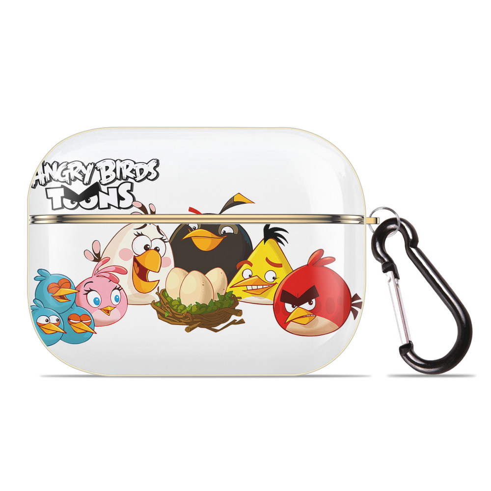 （画像用） Angry Birds アングリーバード 【AirPods Pro用】ハードシェル保護ケース｜耐衝撃・防指紋・カラビナ付き商品仕様