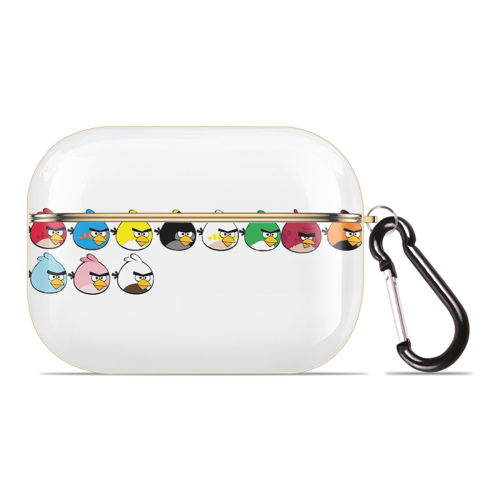 （画像用） Angry Birds アングリーバード 【AirPods Pro用】ハードシェル保護ケース｜耐衝撃・防指紋・カラビナ付き商品仕様