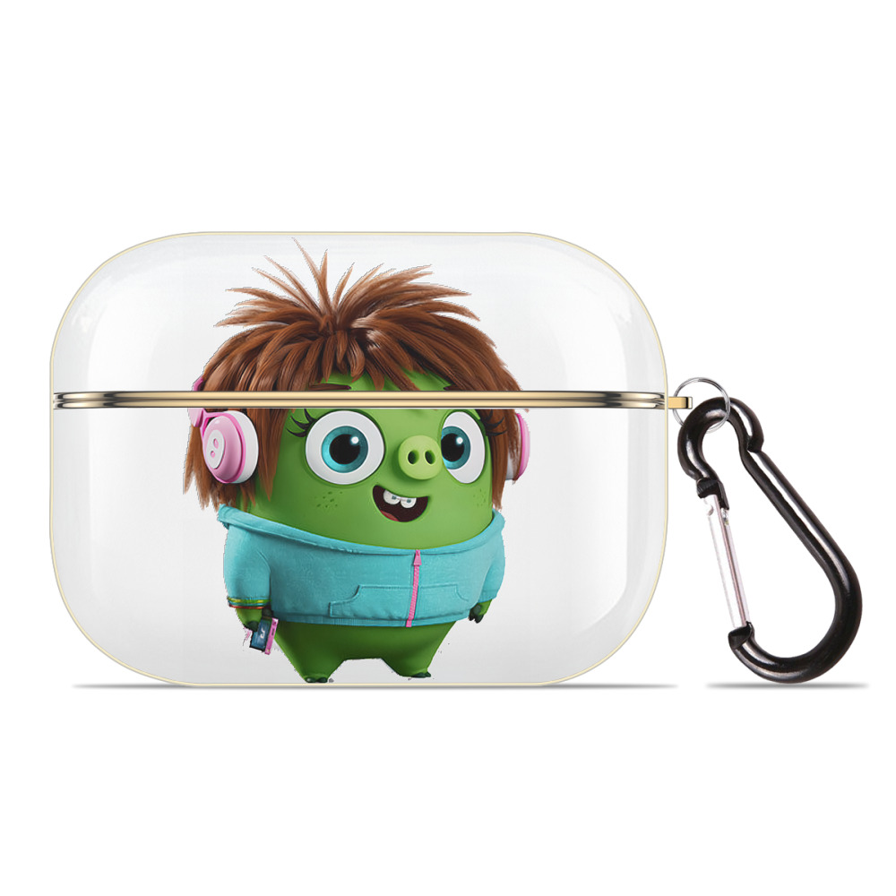 （画像用） Angry Birds アングリーバード 【AirPods Pro用】ハードシェル保護ケース｜耐衝撃・防指紋・カラビナ付き商品仕様