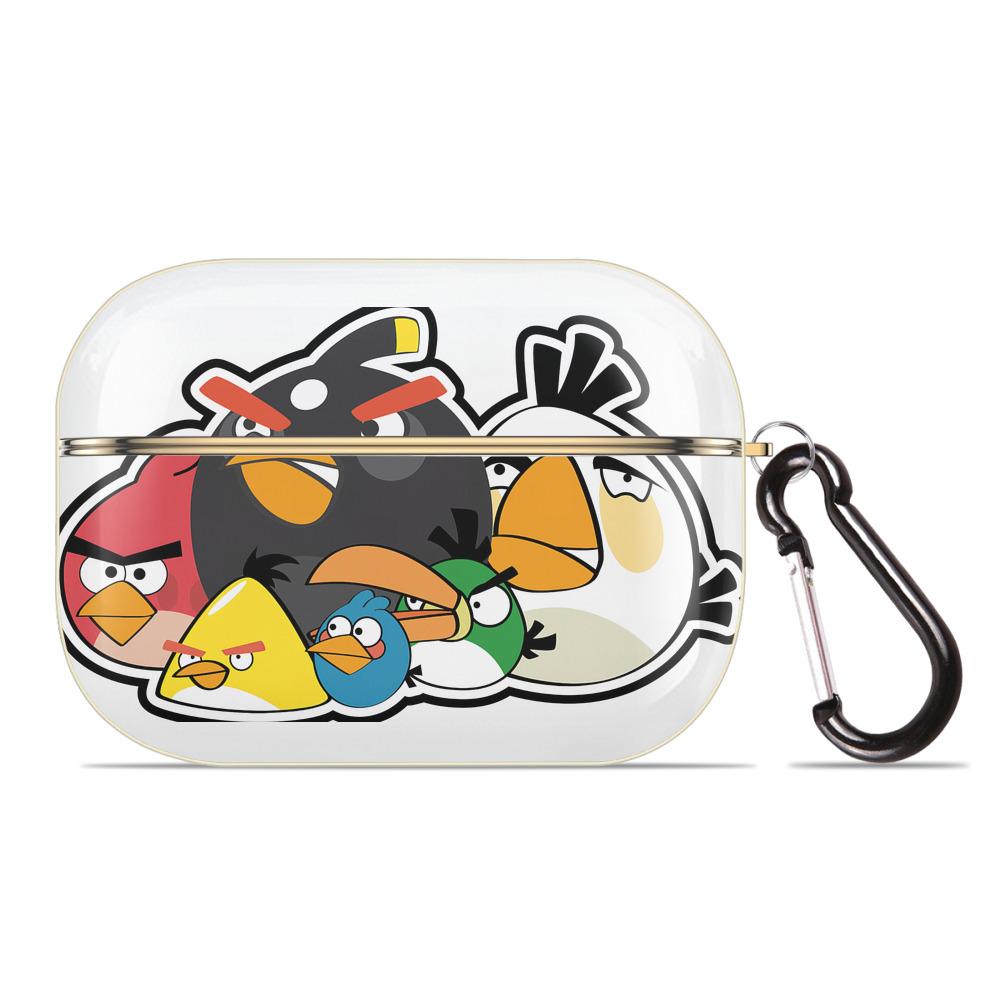 （画像用） Angry Birds アングリーバード 【AirPods Pro用】ハードシェル保護ケース｜耐衝撃・防指紋・カラビナ付き商品仕様