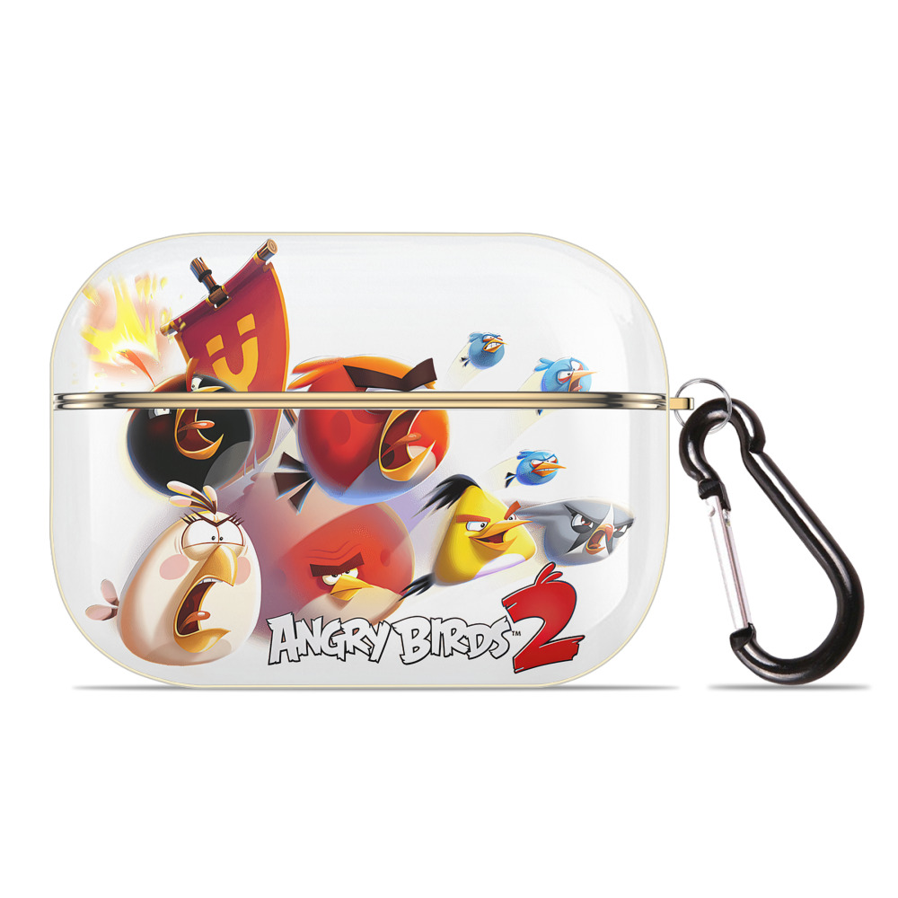 （画像用） Angry Birds アングリーバード 【AirPods Pro用】ハードシェル保護ケース｜耐衝撃・防指紋・カラビナ付き商品仕様