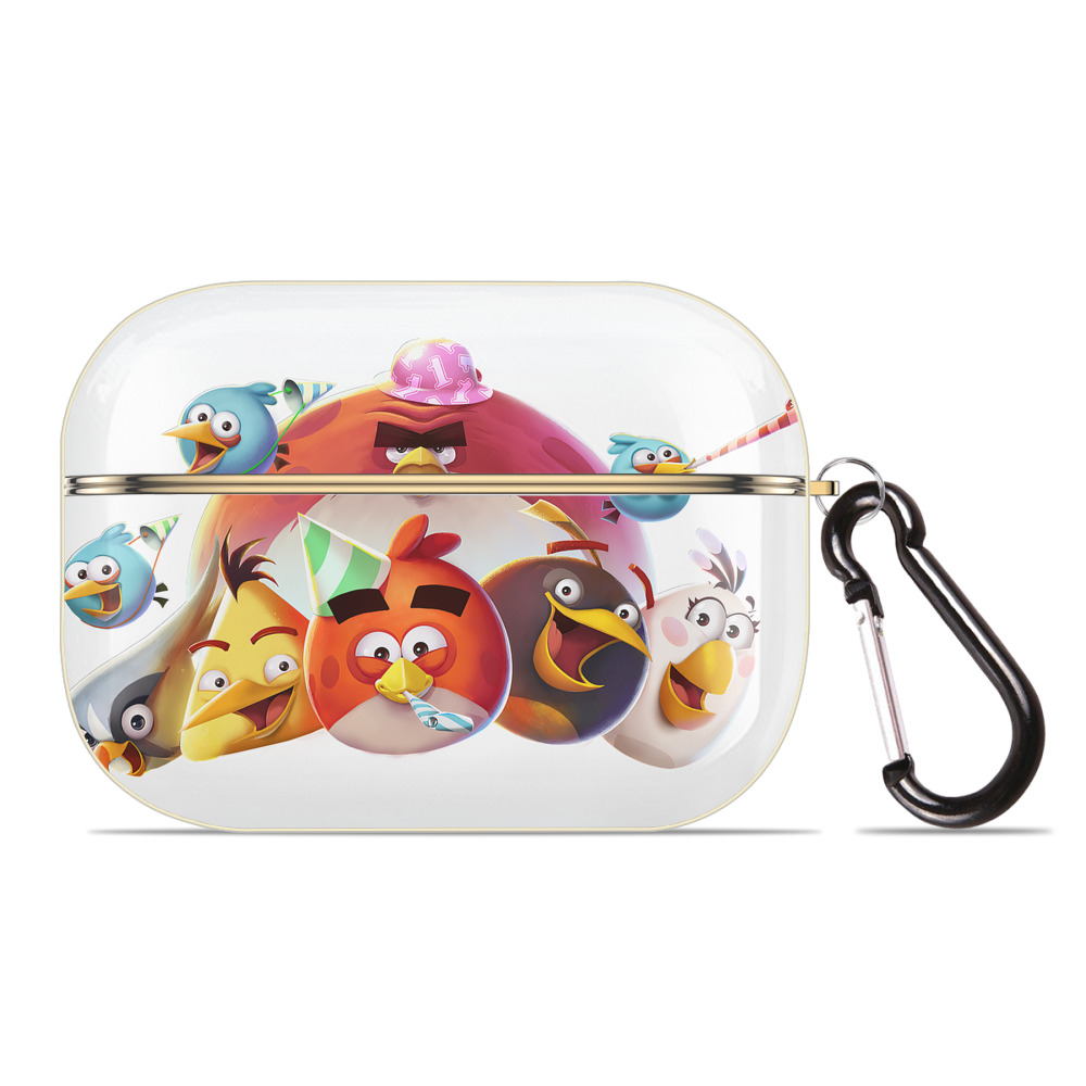 （画像用） Angry Birds アングリーバード 【AirPods Pro用】ハードシェル保護ケース｜耐衝撃・防指紋・カラビナ付き商品仕様