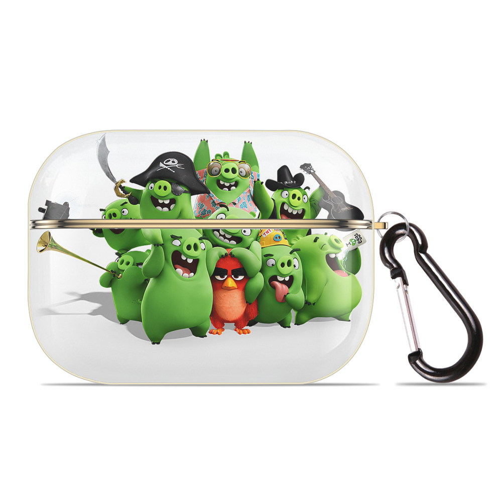 （画像用） Angry Birds アングリーバード 【AirPods Pro用】ハードシェル保護ケース｜耐衝撃・防指紋・カラビナ付き商品仕様