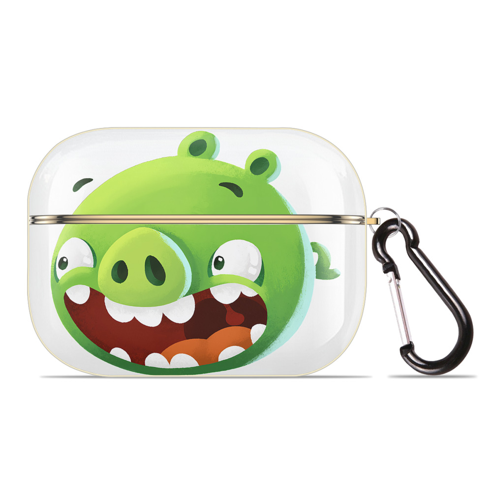 （画像用） Angry Birds アングリーバード 【AirPods Pro用】ハードシェル保護ケース｜耐衝撃・防指紋・カラビナ付き商品仕様