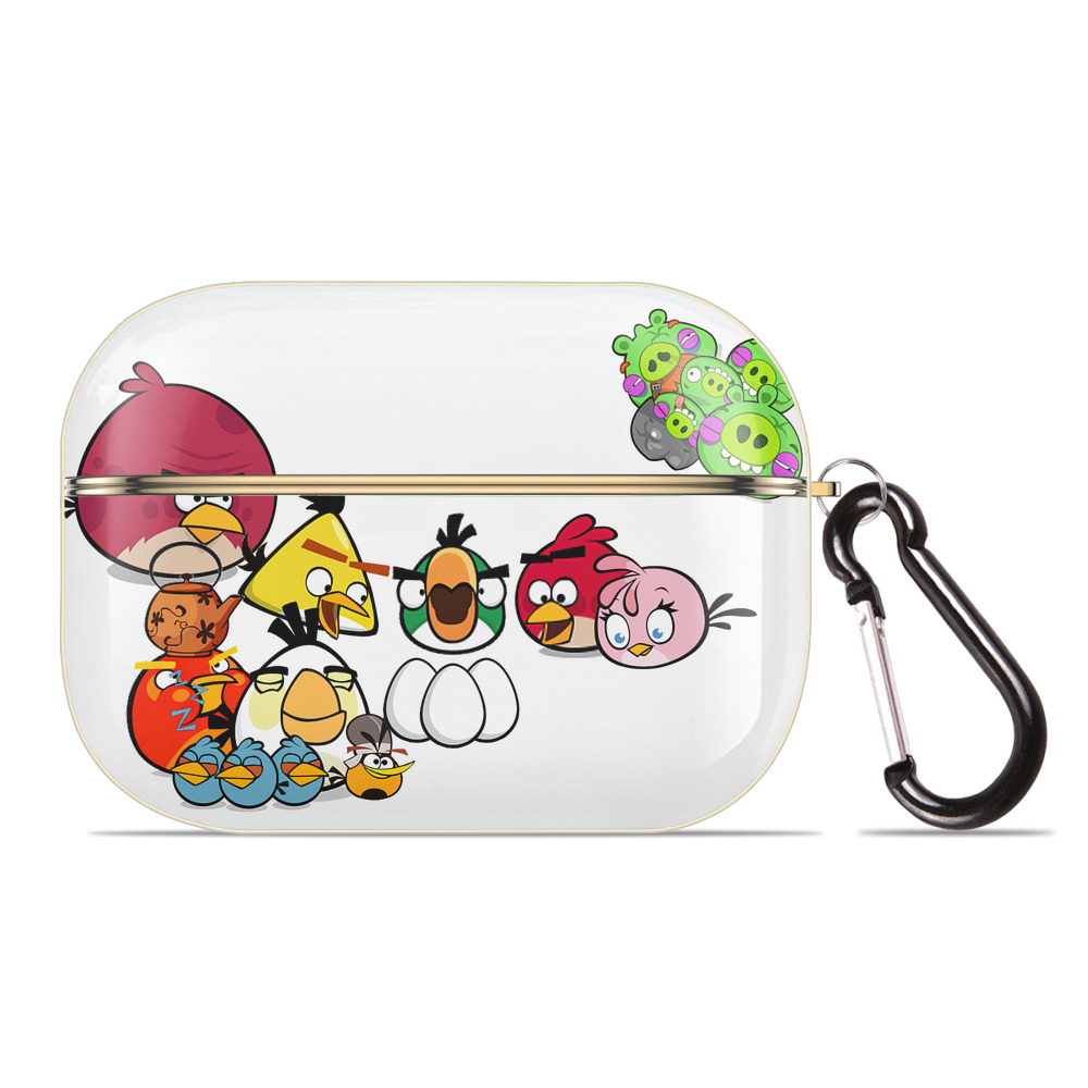 （画像用） Angry Birds アングリーバード 【AirPods Pro用】ハードシェル保護ケース｜耐衝撃・防指紋・カラビナ付き商品仕様