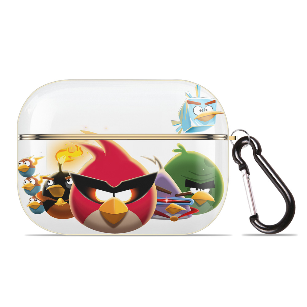 （画像用） Angry Birds アングリーバード 【AirPods Pro用】ハードシェル保護ケース｜耐衝撃・防指紋・カラビナ付き商品仕様