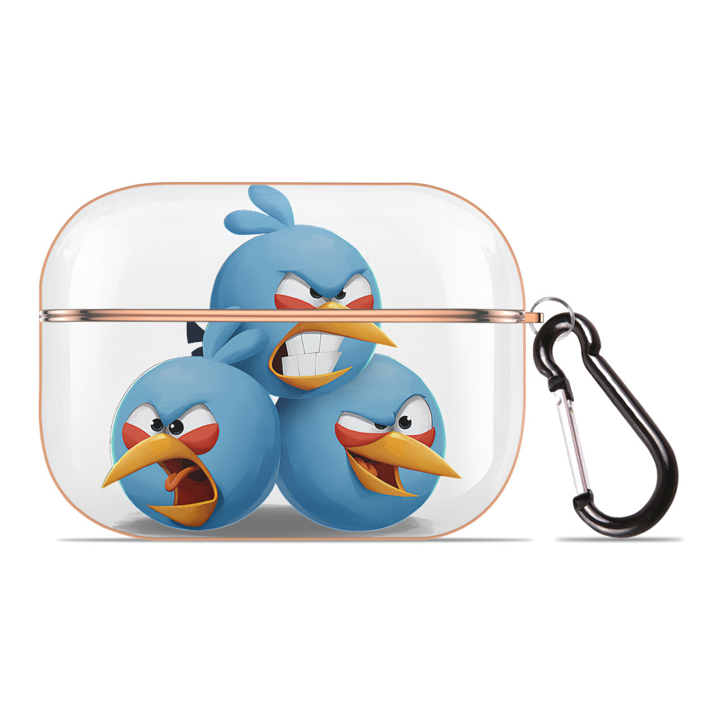（画像用） Angry Birds アングリーバード 【AirPods Pro用】ハードシェル保護ケース｜耐衝撃・防指紋・カラビナ付き商品仕様