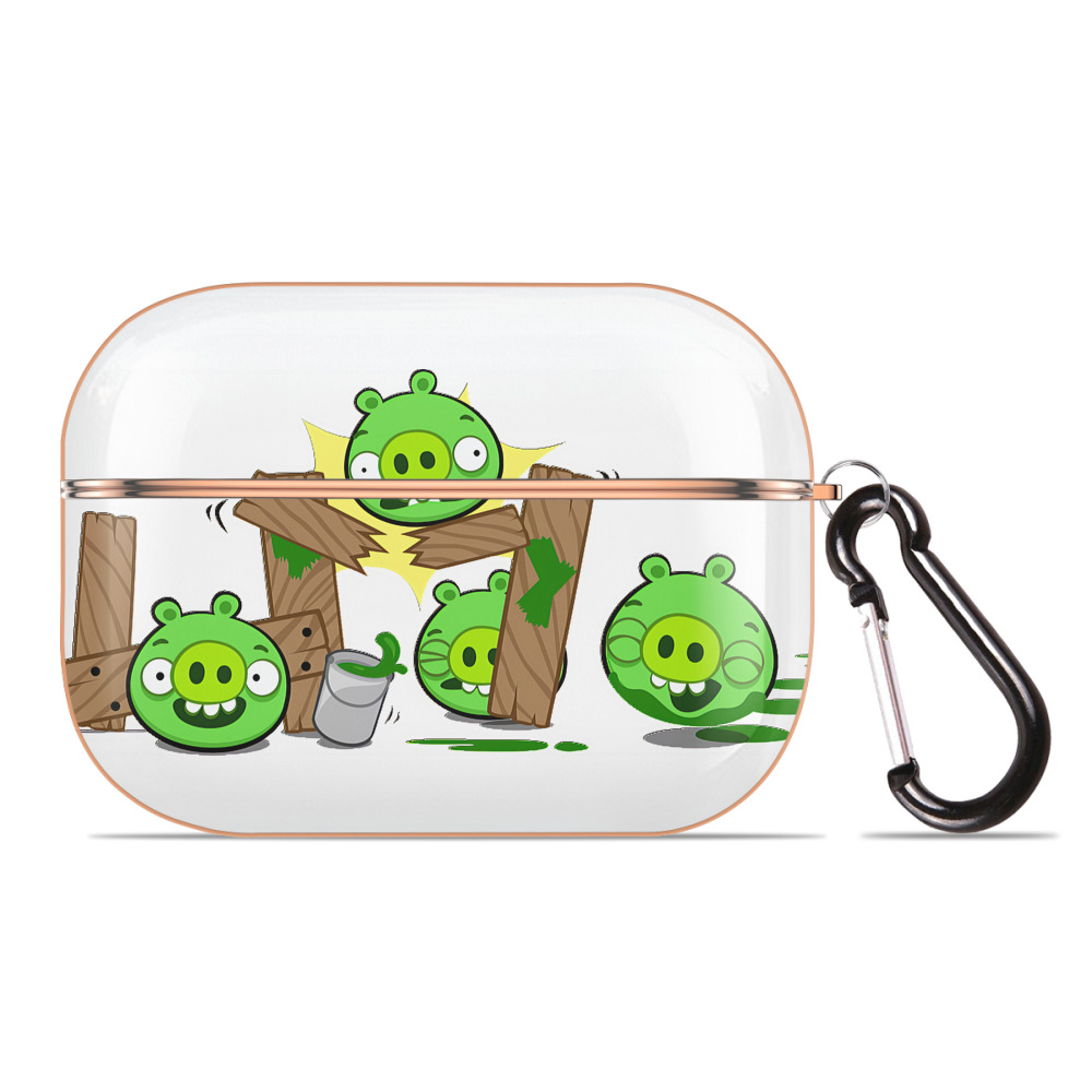 （画像用） Angry Birds アングリーバード 【AirPods Pro用】ハードシェル保護ケース｜耐衝撃・防指紋・カラビナ付き商品仕様