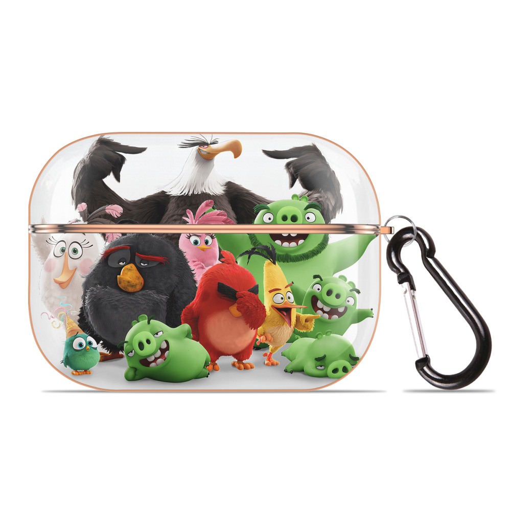 （画像用） Angry Birds アングリーバード 【AirPods Pro用】ハードシェル保護ケース｜耐衝撃・防指紋・カラビナ付き商品仕様
