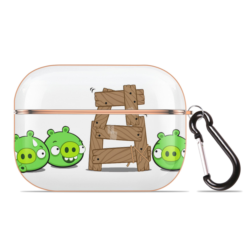 （画像用） Angry Birds アングリーバード 【AirPods Pro用】ハードシェル保護ケース｜耐衝撃・防指紋・カラビナ付き商品仕様