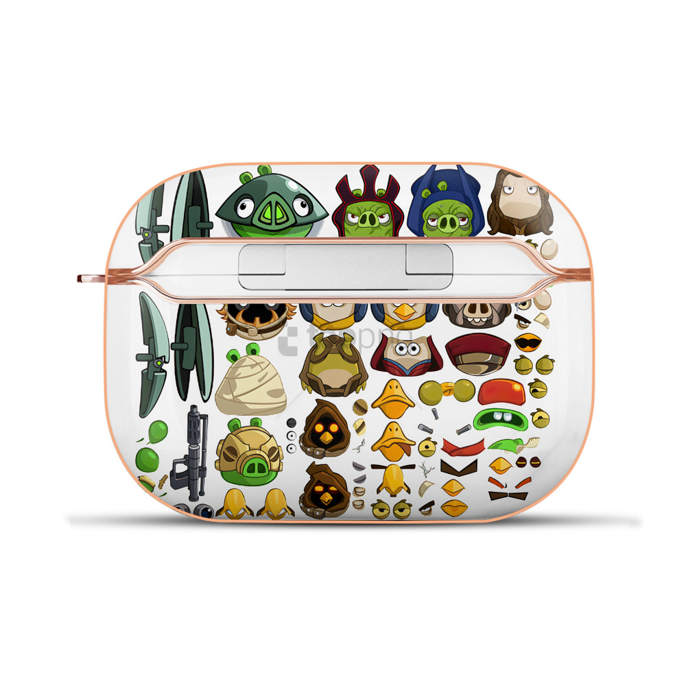 （画像用） Angry Birds アングリーバード 【AirPods Pro用】ハードシェル保護ケース｜耐衝撃・防指紋・カラビナ付き商品仕様