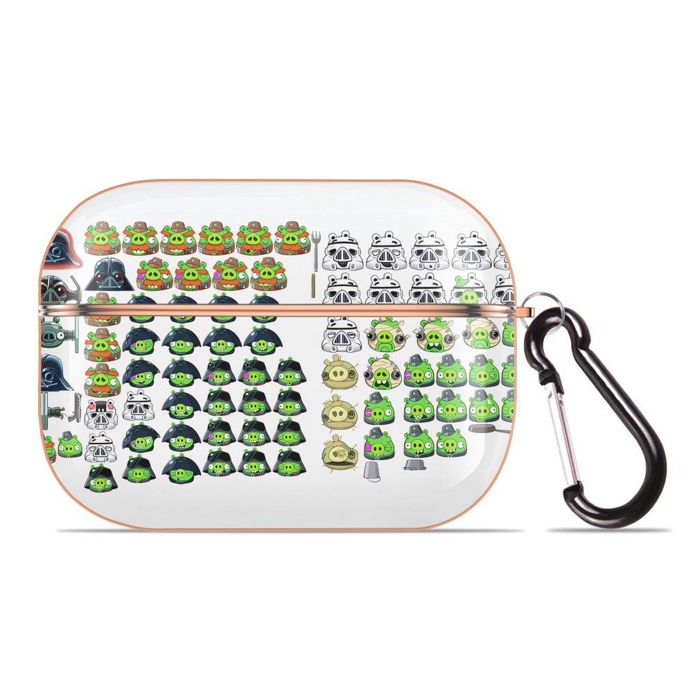 （画像用） Angry Birds アングリーバード 【AirPods Pro用】ハードシェル保護ケース｜耐衝撃・防指紋・カラビナ付き商品仕様