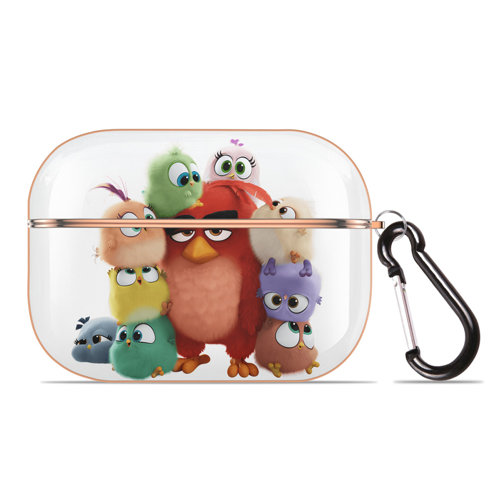 （画像用） Angry Birds アングリーバード 【AirPods Pro用】ハードシェル保護ケース｜耐衝撃・防指紋・カラビナ付き商品仕様