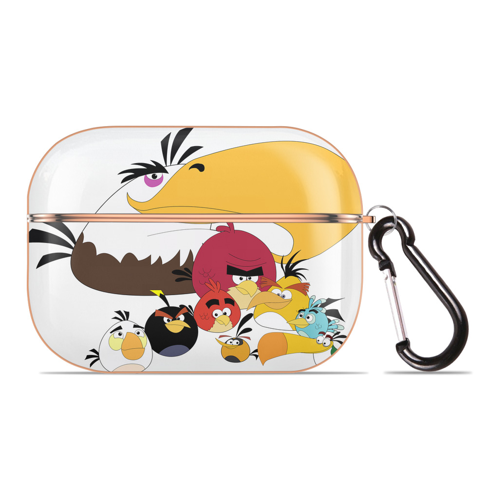 （画像用） Angry Birds アングリーバード 【AirPods Pro用】ハードシェル保護ケース｜耐衝撃・防指紋・カラビナ付き商品仕様