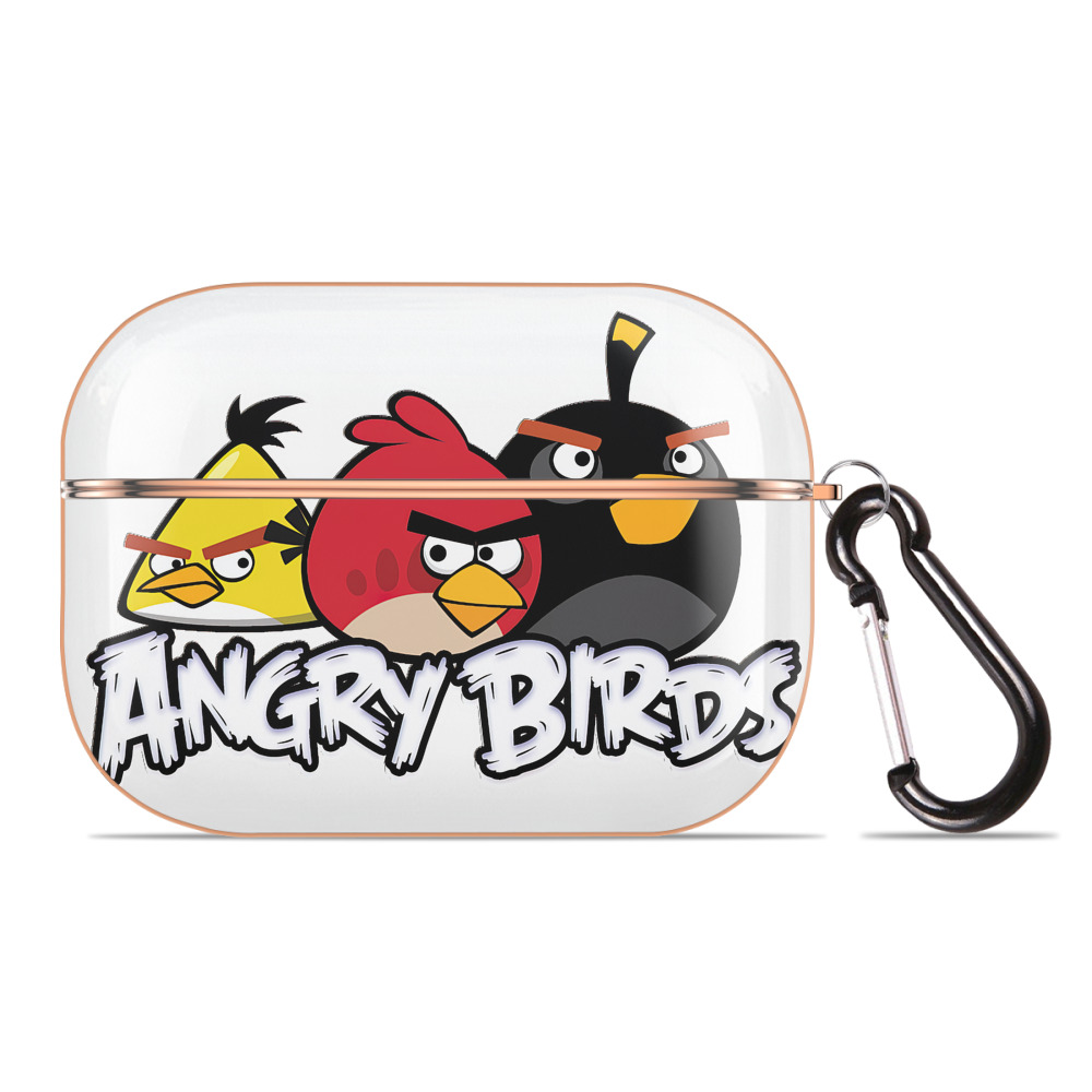 （画像用） Angry Birds アングリーバード 【AirPods Pro用】ハードシェル保護ケース｜耐衝撃・防指紋・カラビナ付き商品仕様