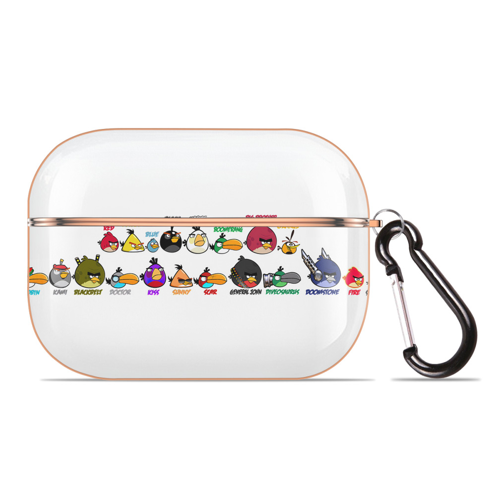 （画像用） Angry Birds アングリーバード 【AirPods Pro用】ハードシェル保護ケース｜耐衝撃・防指紋・カラビナ付き商品仕様