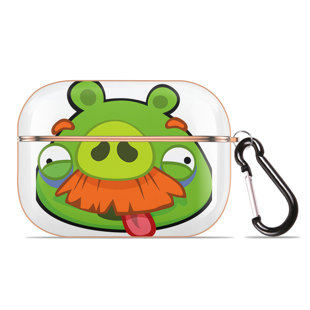 （画像用） Angry Birds アングリーバード 【AirPods Pro用】ハードシェル保護ケース｜耐衝撃・防指紋・カラビナ付き商品仕様