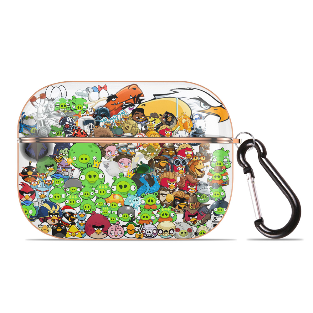 （画像用） Angry Birds アングリーバード 【AirPods Pro用】ハードシェル保護ケース｜耐衝撃・防指紋・カラビナ付き商品仕様