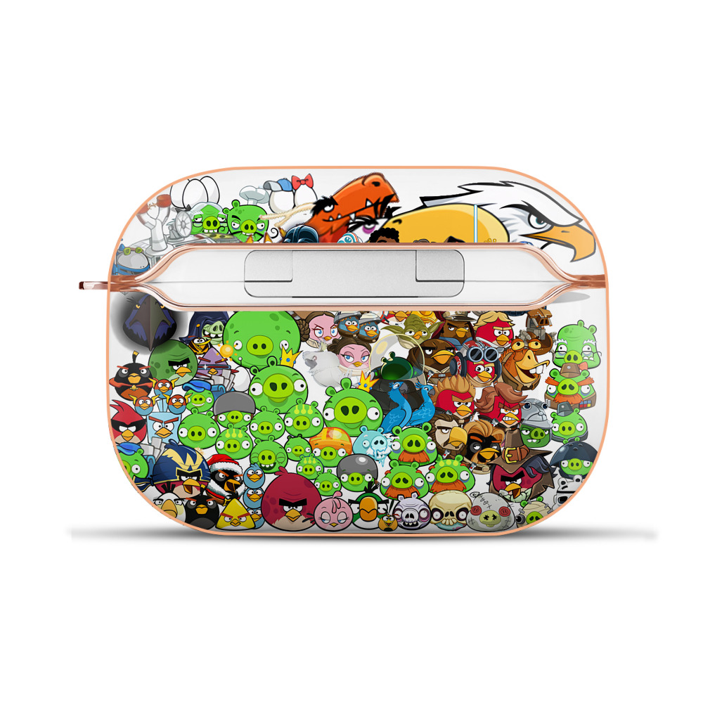 （画像用） Angry Birds アングリーバード 【AirPods Pro用】ハードシェル保護ケース｜耐衝撃・防指紋・カラビナ付き商品仕様
