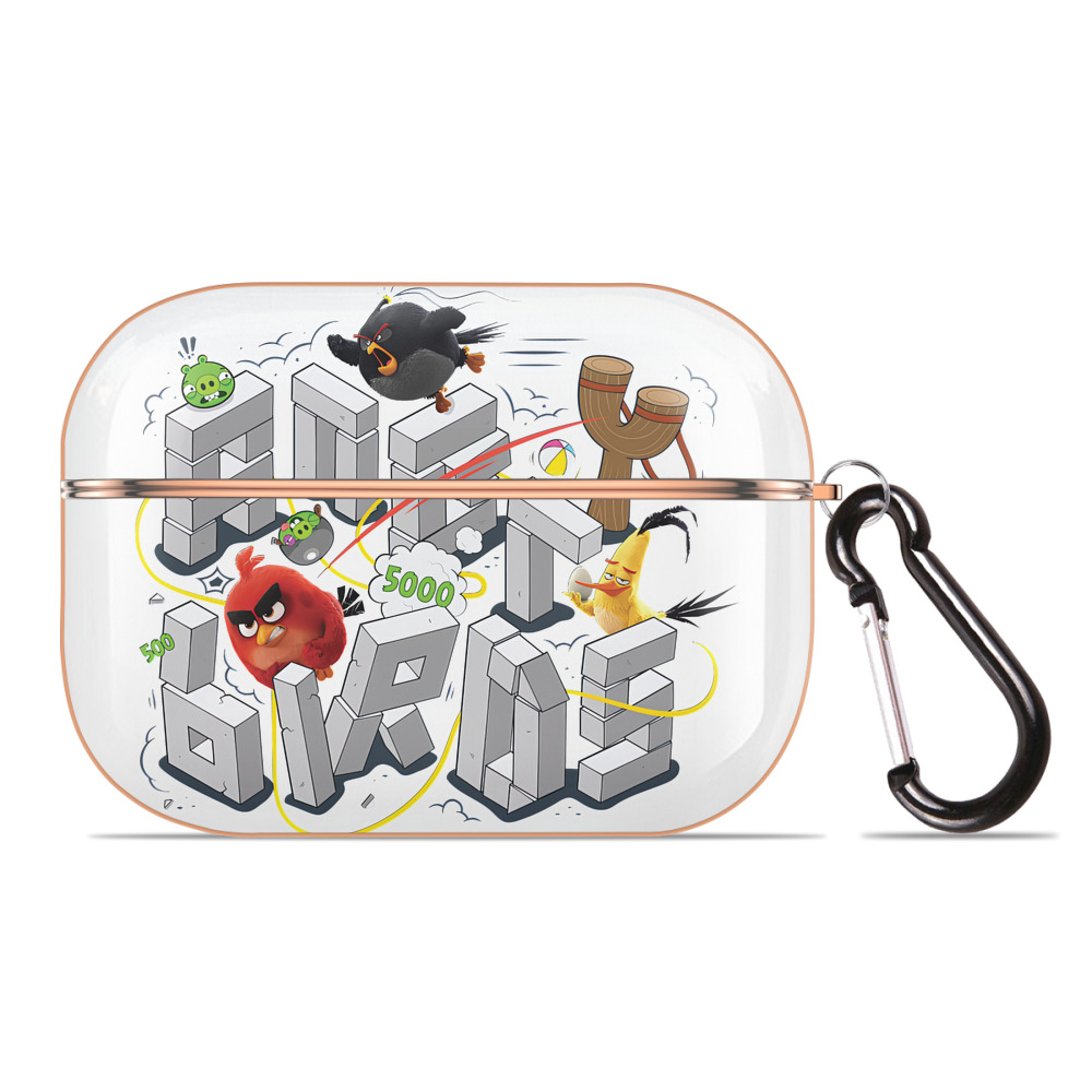 （画像用） Angry Birds アングリーバード 【AirPods Pro用】ハードシェル保護ケース｜耐衝撃・防指紋・カラビナ付き商品仕様