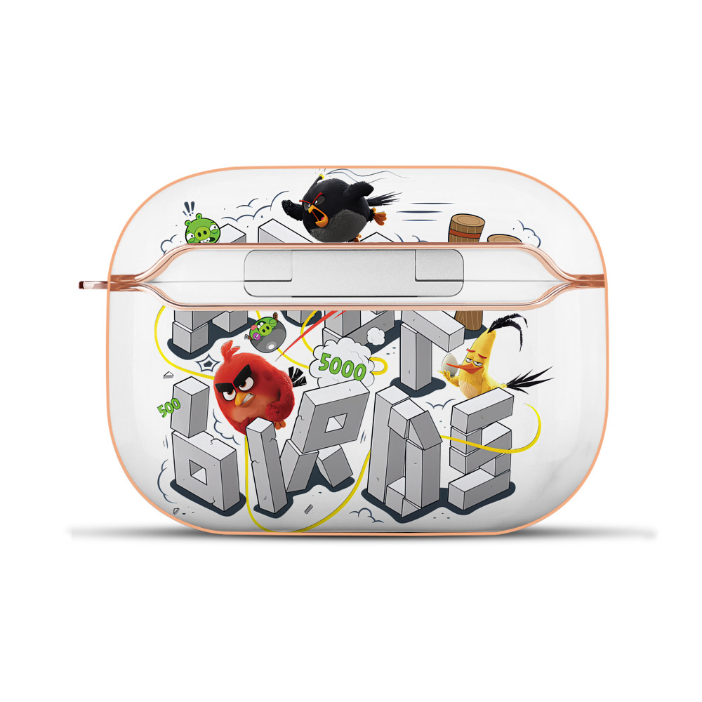 （画像用） Angry Birds アングリーバード 【AirPods Pro用】ハードシェル保護ケース｜耐衝撃・防指紋・カラビナ付き商品仕様