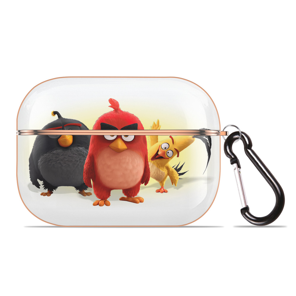 （画像用） Angry Birds アングリーバード 【AirPods Pro用】ハードシェル保護ケース｜耐衝撃・防指紋・カラビナ付き商品仕様