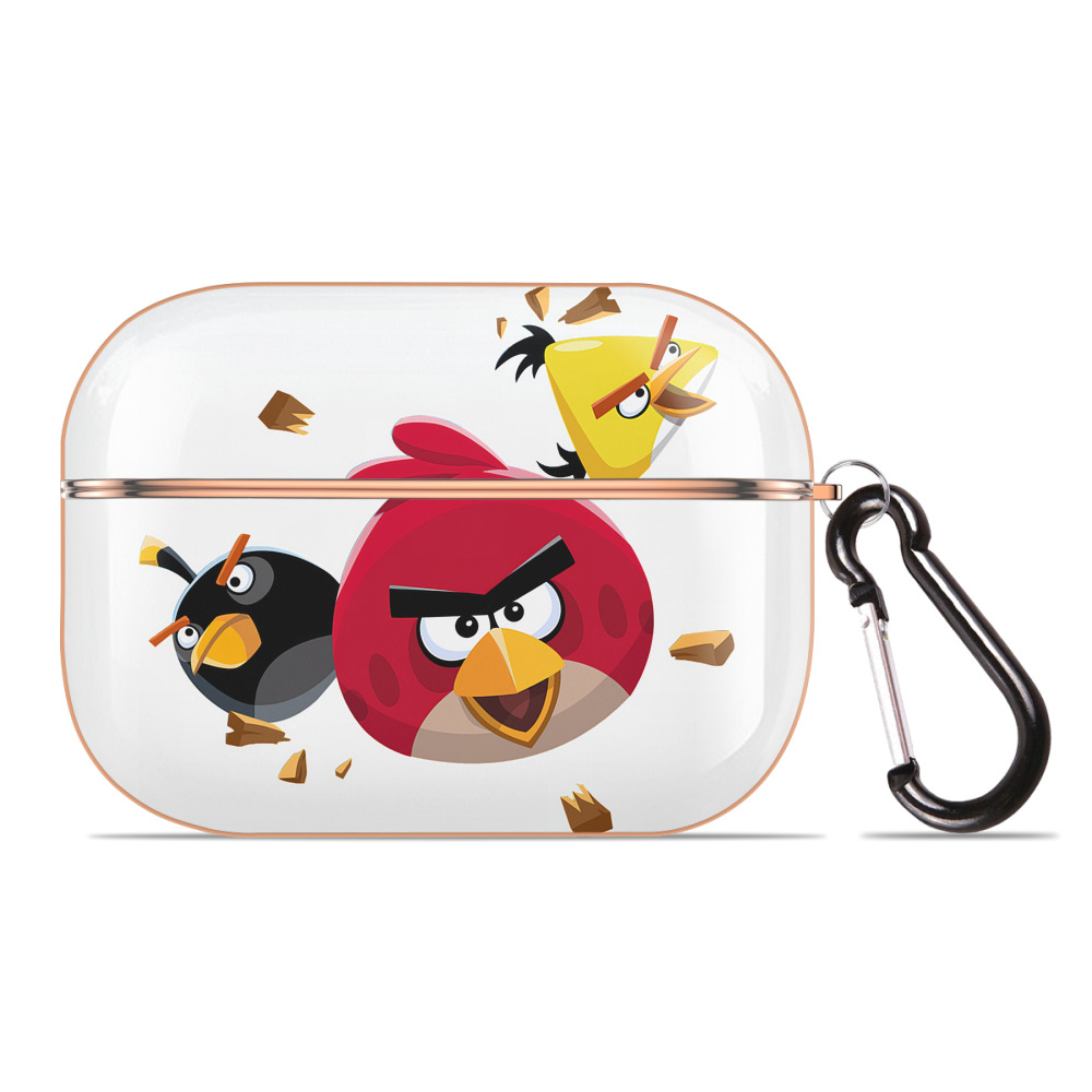 （画像用） Angry Birds アングリーバード 【AirPods Pro用】ハードシェル保護ケース｜耐衝撃・防指紋・カラビナ付き商品仕様