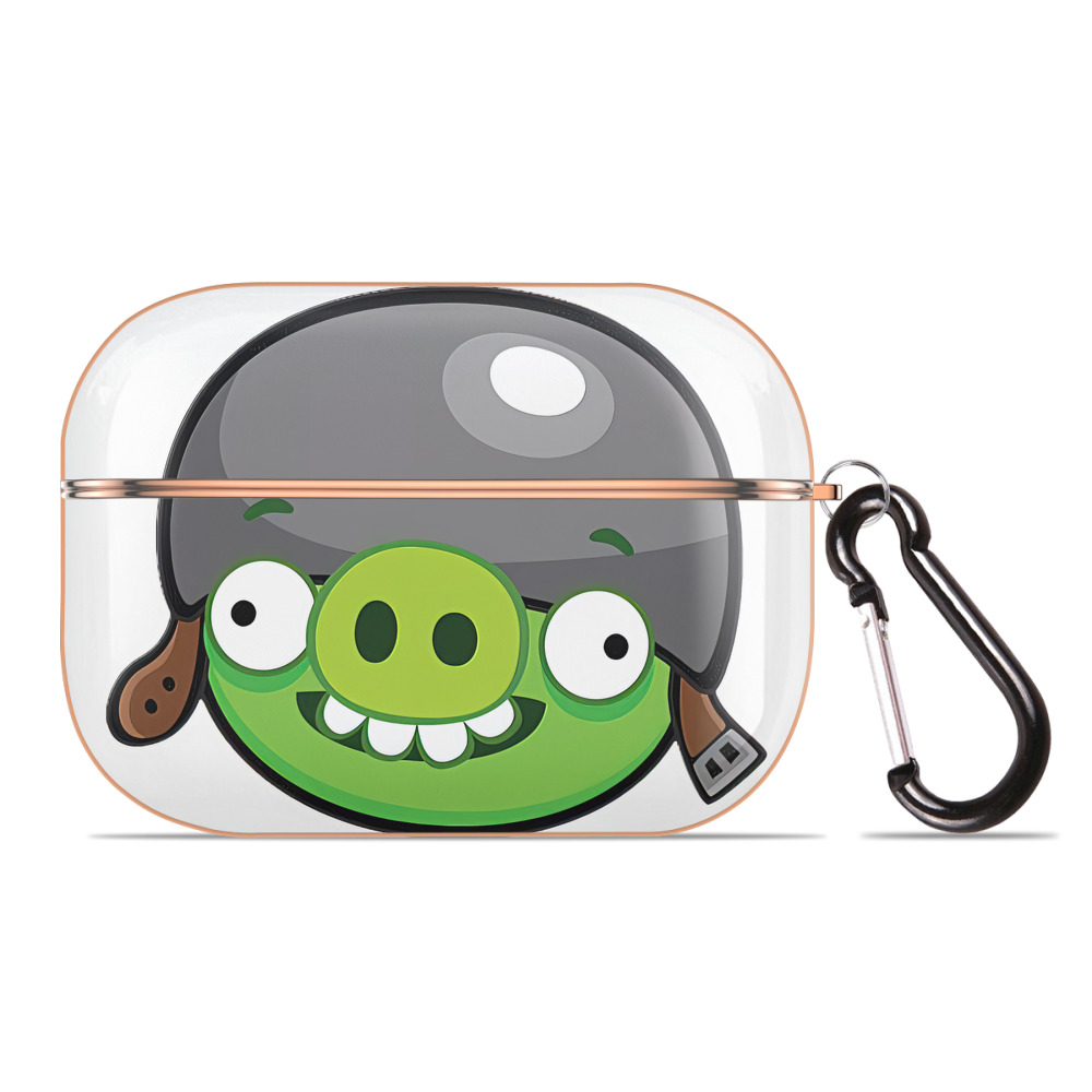 （画像用） Angry Birds アングリーバード 【AirPods Pro用】ハードシェル保護ケース｜耐衝撃・防指紋・カラビナ付き商品仕様