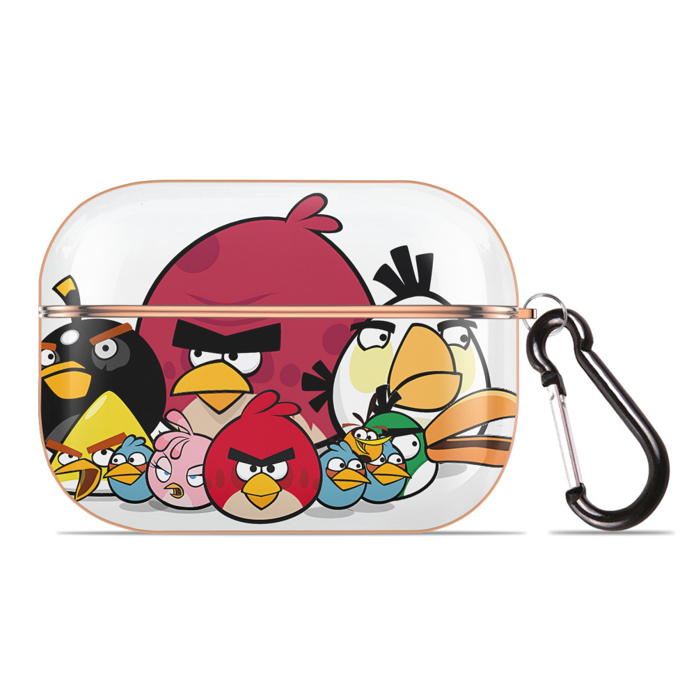 （画像用） Angry Birds アングリーバード 【AirPods Pro用】ハードシェル保護ケース｜耐衝撃・防指紋・カラビナ付き商品仕様